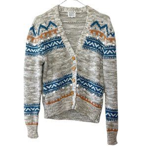 FULLY FASHIONED Light Brown Grandpa Cardigan - Size L